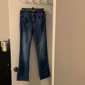 Hollister Women's Boot Cut Jeans in Deep Blue